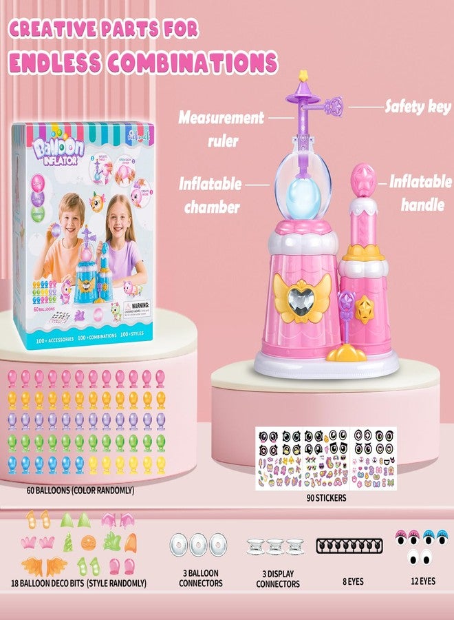nicknack 195pcs Princess Magic DIY Balloons with Pump, DIY Sticky Balloon Maker Toy Craft Kits for Kids with Bouncy Balloons, Stickers & Accessories, Birthday Christmas Gifts for Girls Boys Ages 3+ - Image 4